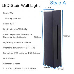 Đèn LED gắn chân bậc cầu thang âm tường rọi sáng trang trí nội thất hiện đại CT02C-2